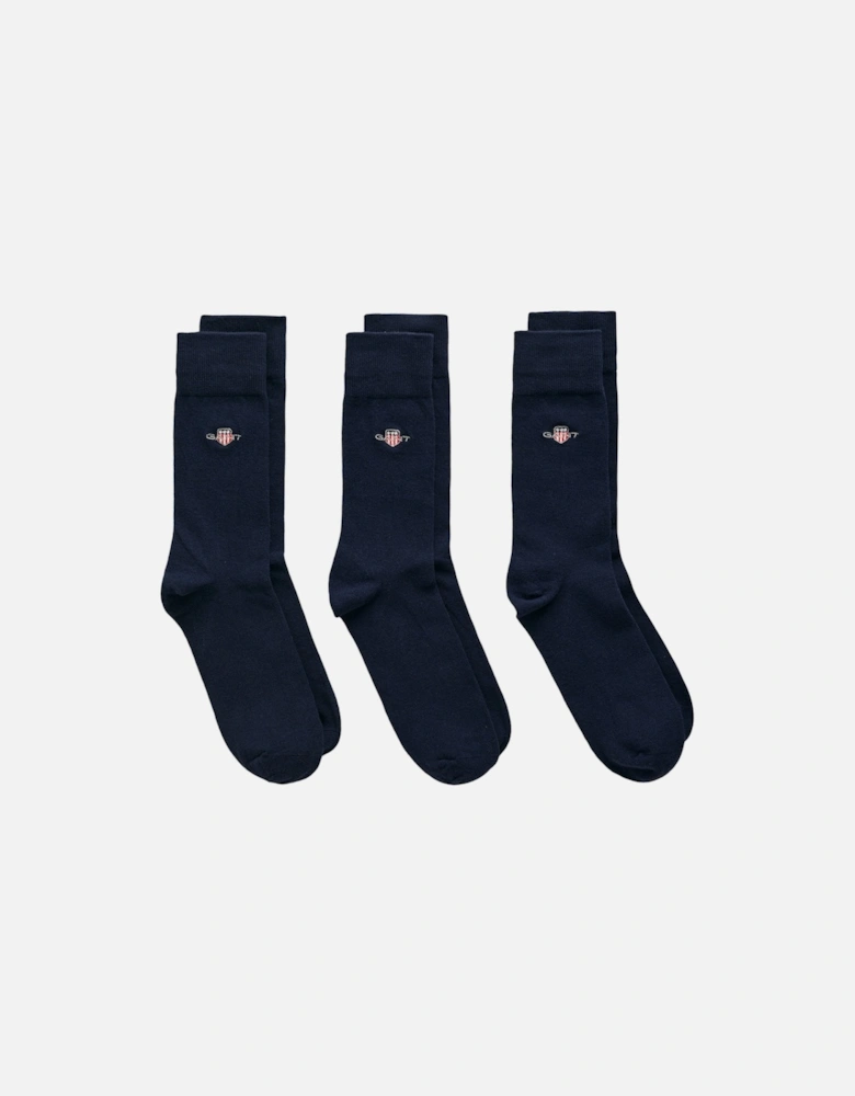 3-Pack Shield Socks, Navy