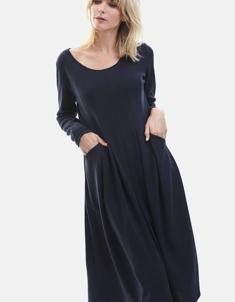 Pocket Midi Dress Navy