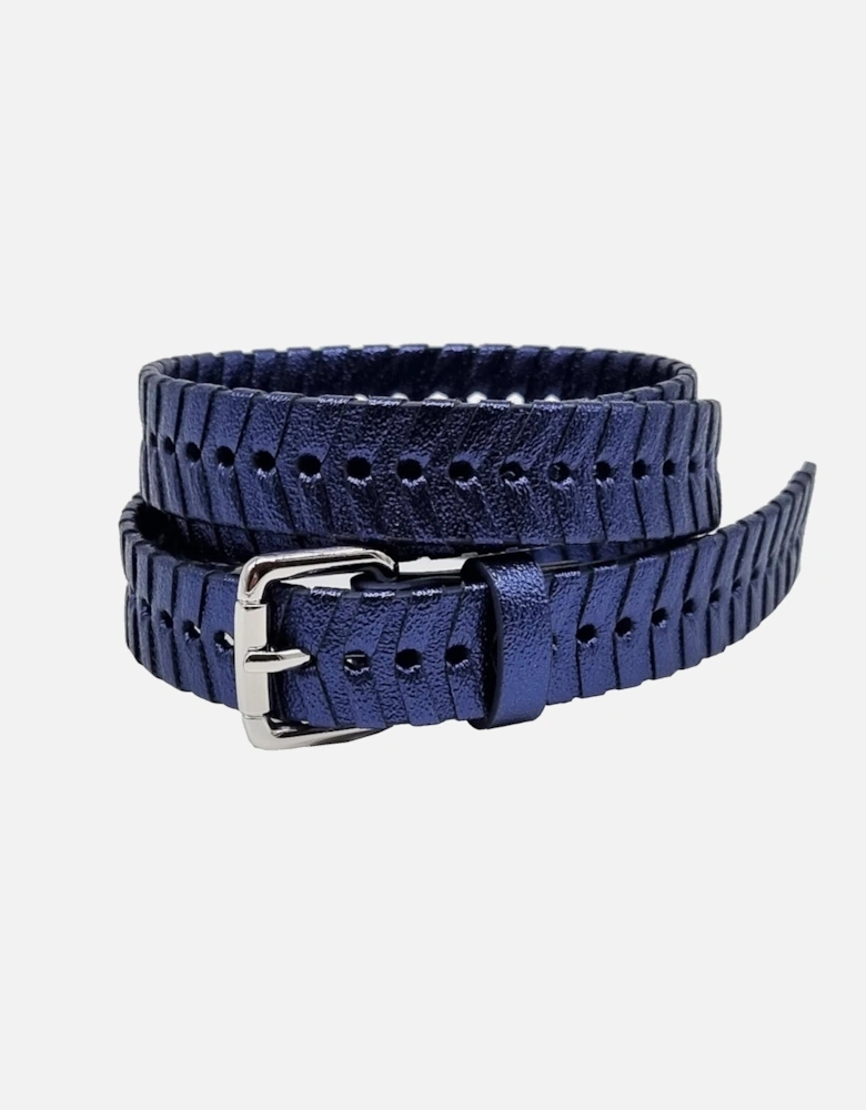 BRADLEY WOVEN BELT-BLUE