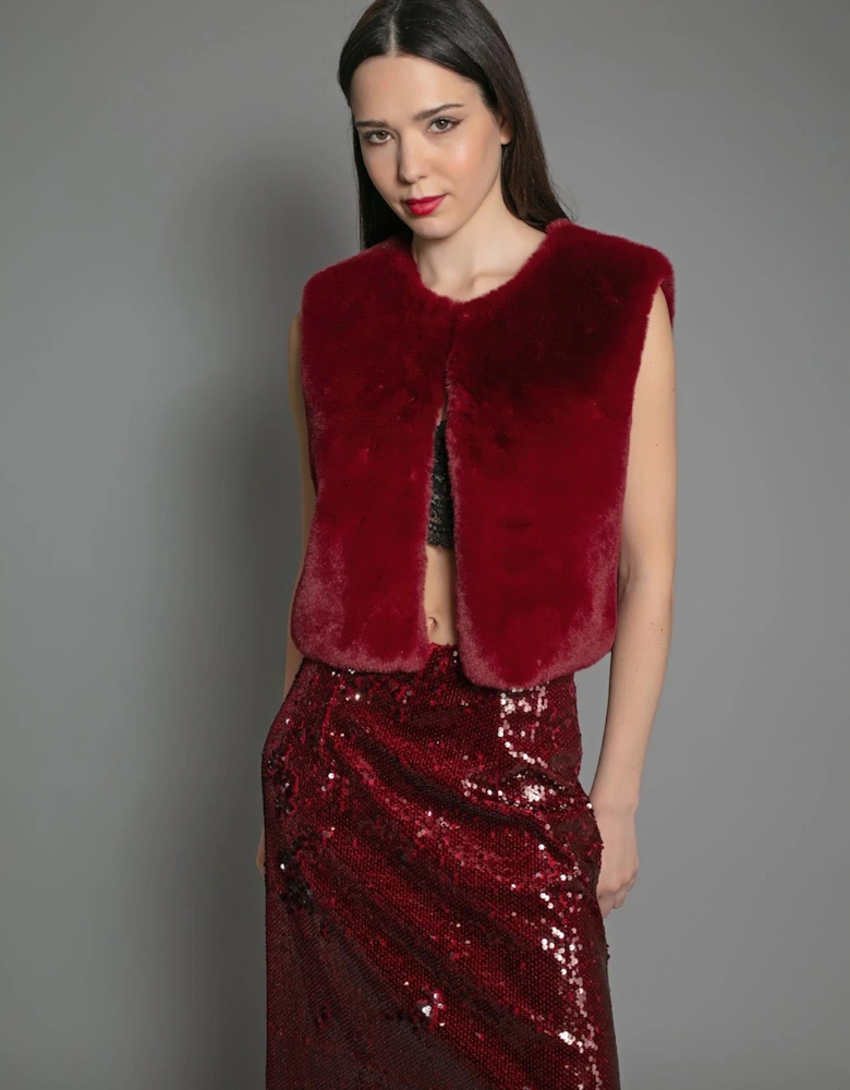 EDELWEISS GILET IN RED