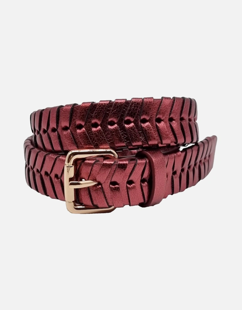 BRADLEY WOVEN BELT IN PINK