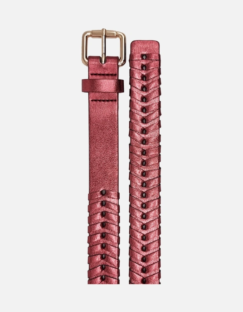 BRADLEY WOVEN BELT IN PINK