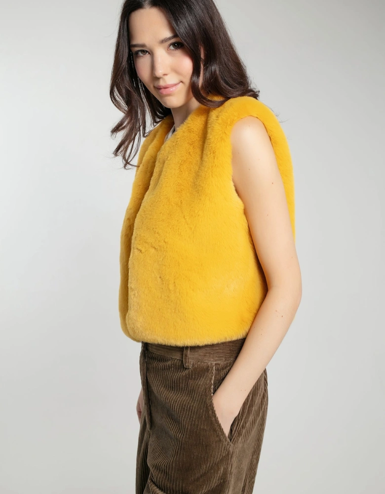 EDELWEISS GILET IN MUSTARD