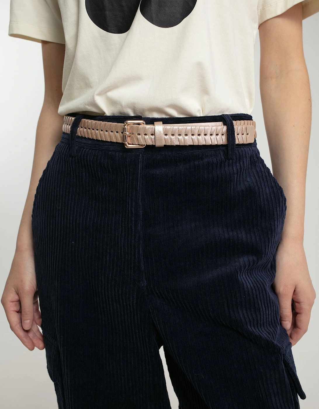 BRADLEY WOVEN BELT IN GOLD