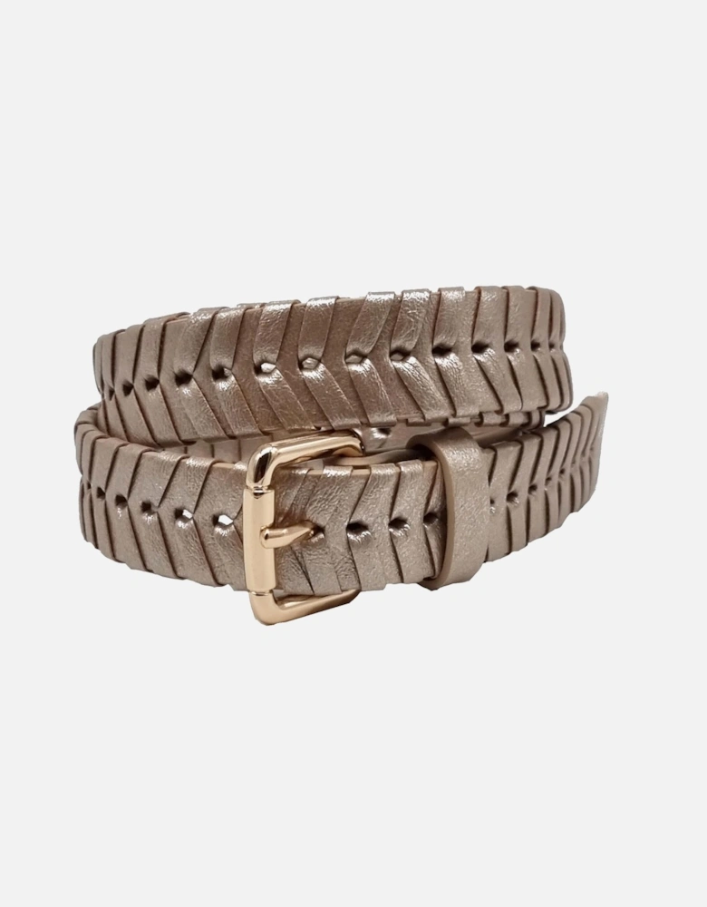 BRADLEY WOVEN BELT IN GOLD