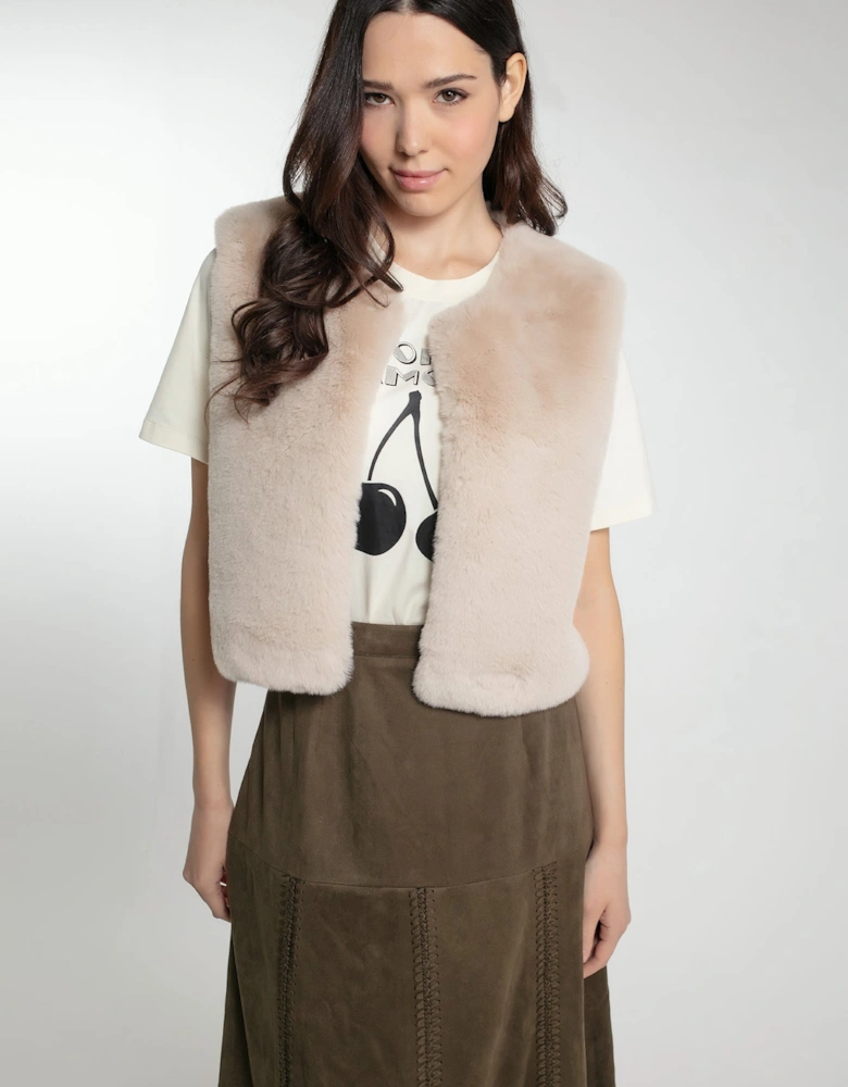 EDELWEISS GILET IN MINK