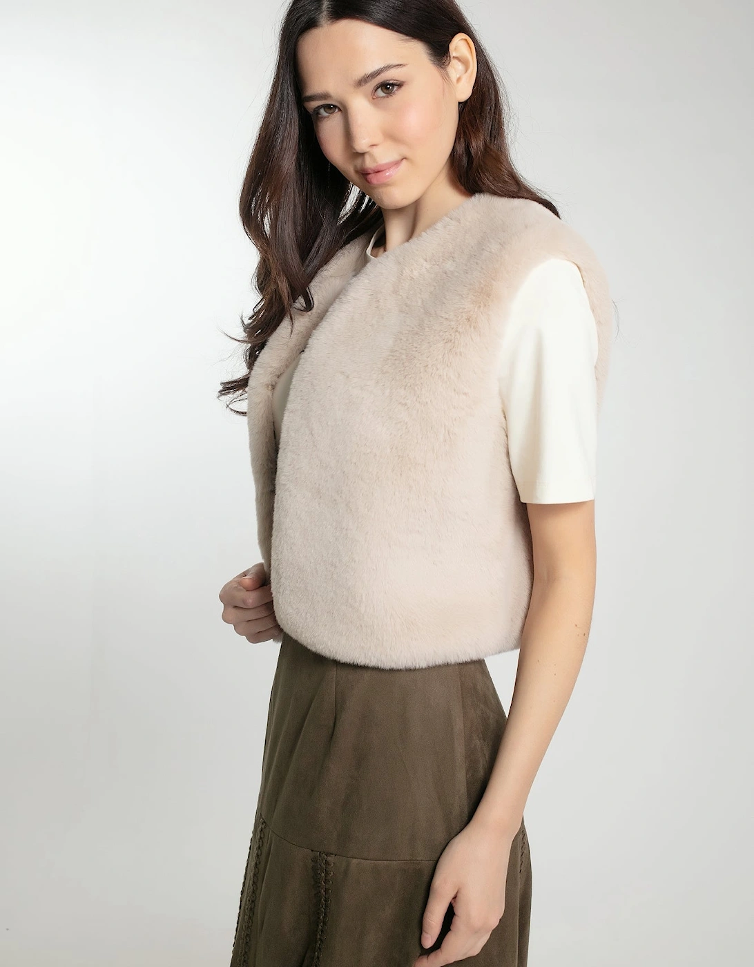 EDELWEISS GILET IN MINK