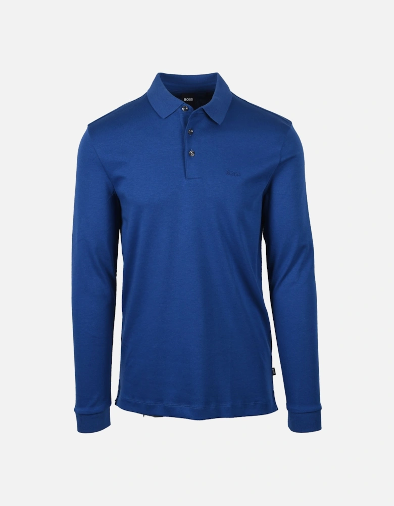 Boss Pado 30 Long Sleeved Polo Blue