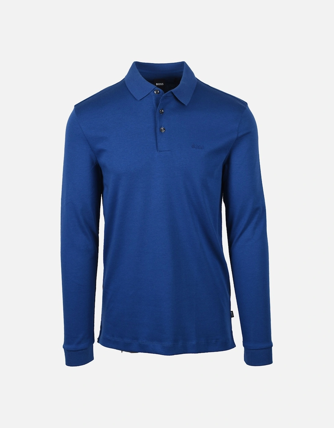 Boss Pado 30 Long Sleeved Polo Blue, 4 of 3