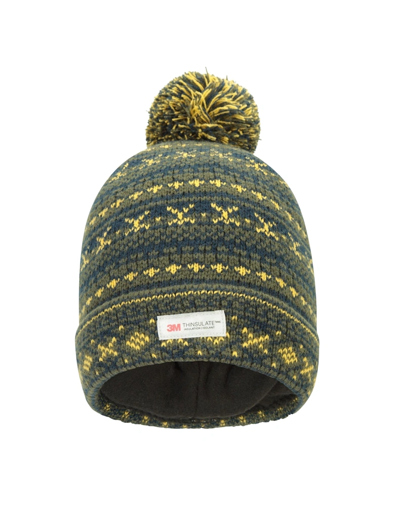 Mens Fair Isle Thinsulate Beanie