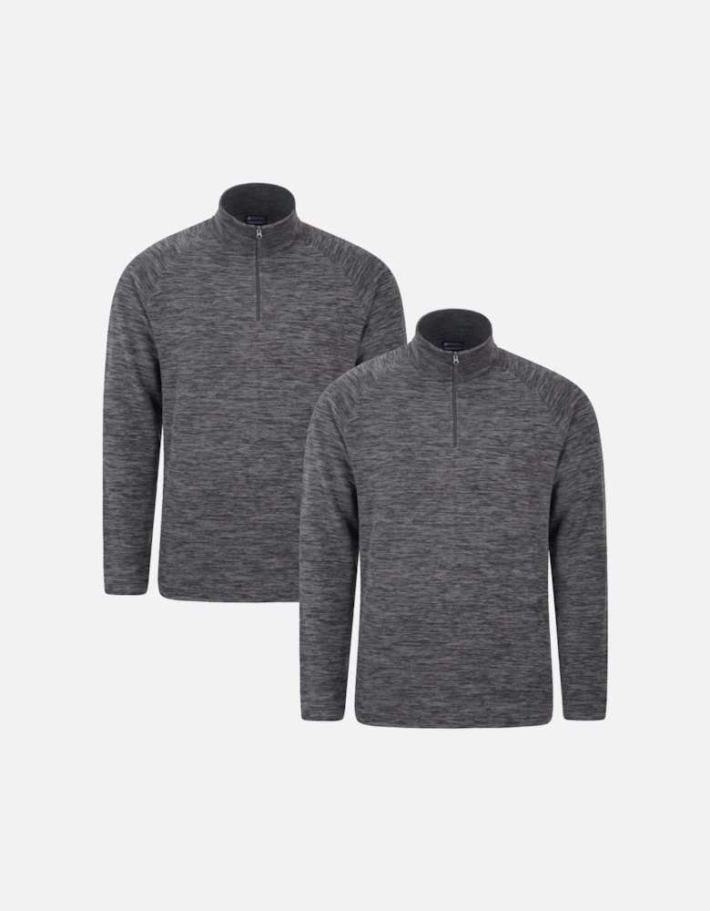 Mens Snowdon Melange Fleece Top (Pack Of 2)