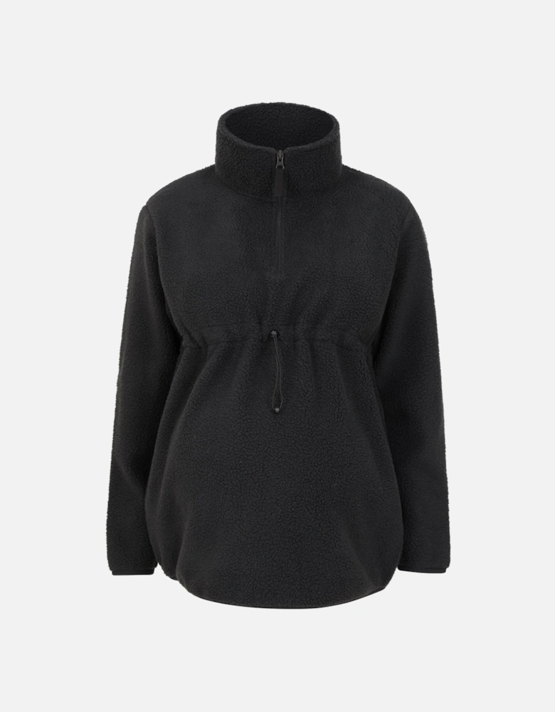 Womens/Ladies Cosy Sherpa Half Zip Maternity Fleece Top