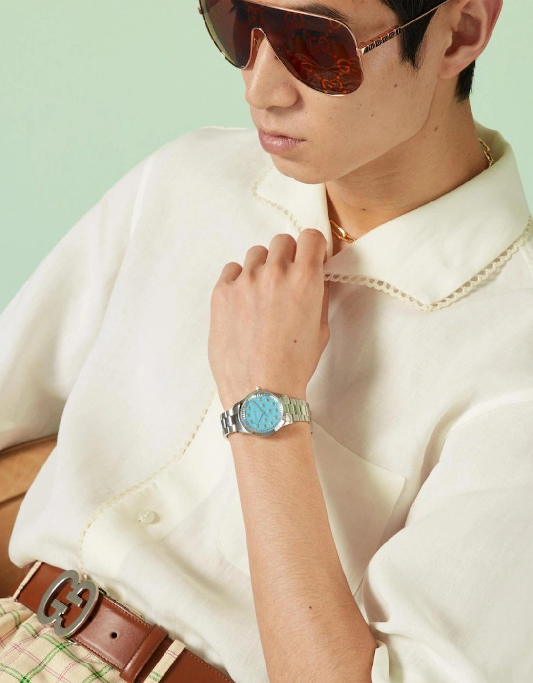 YA1265044 G-Timeless Turquoise Dial Unisex Watch