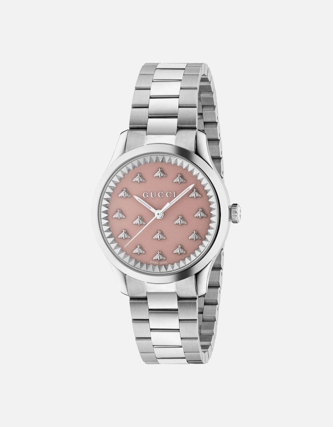 Women's Gucci YA1265033 G-Timeless Pink Dial Ladies Watch - Silver