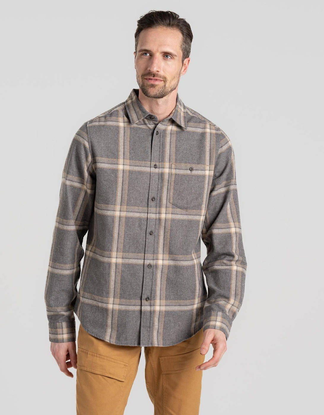 Mens Gage Long Sleeve Winter Weight Heritage Checked Shirt, 2 of 1