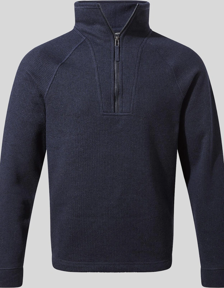 Mens Wole Half Zip High Collar Pullover Fleece