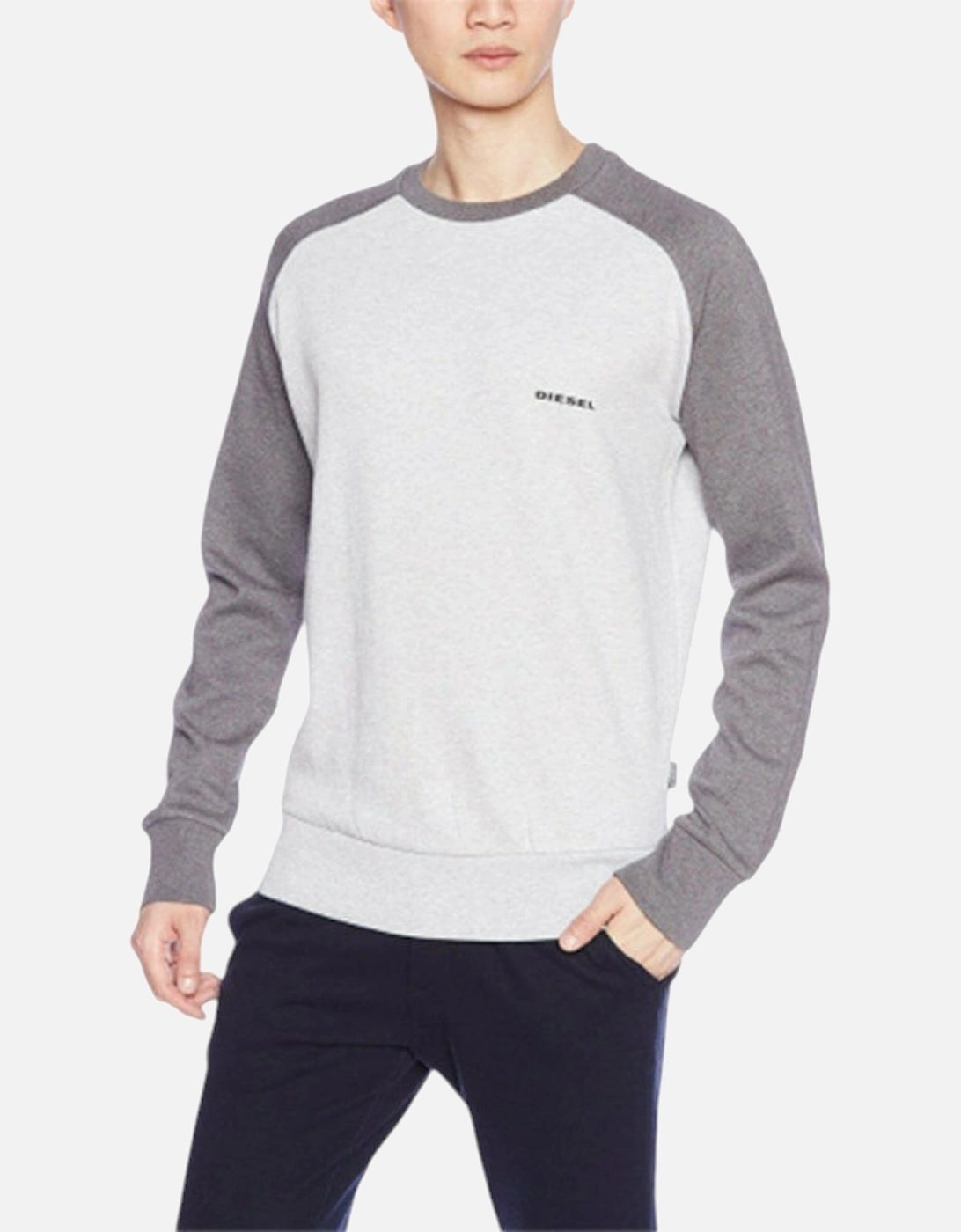 UMLT CASEY Mens Sweatshirt Long Sleeve Pullover Jumper Lounge Wear Grey, 3 of 2