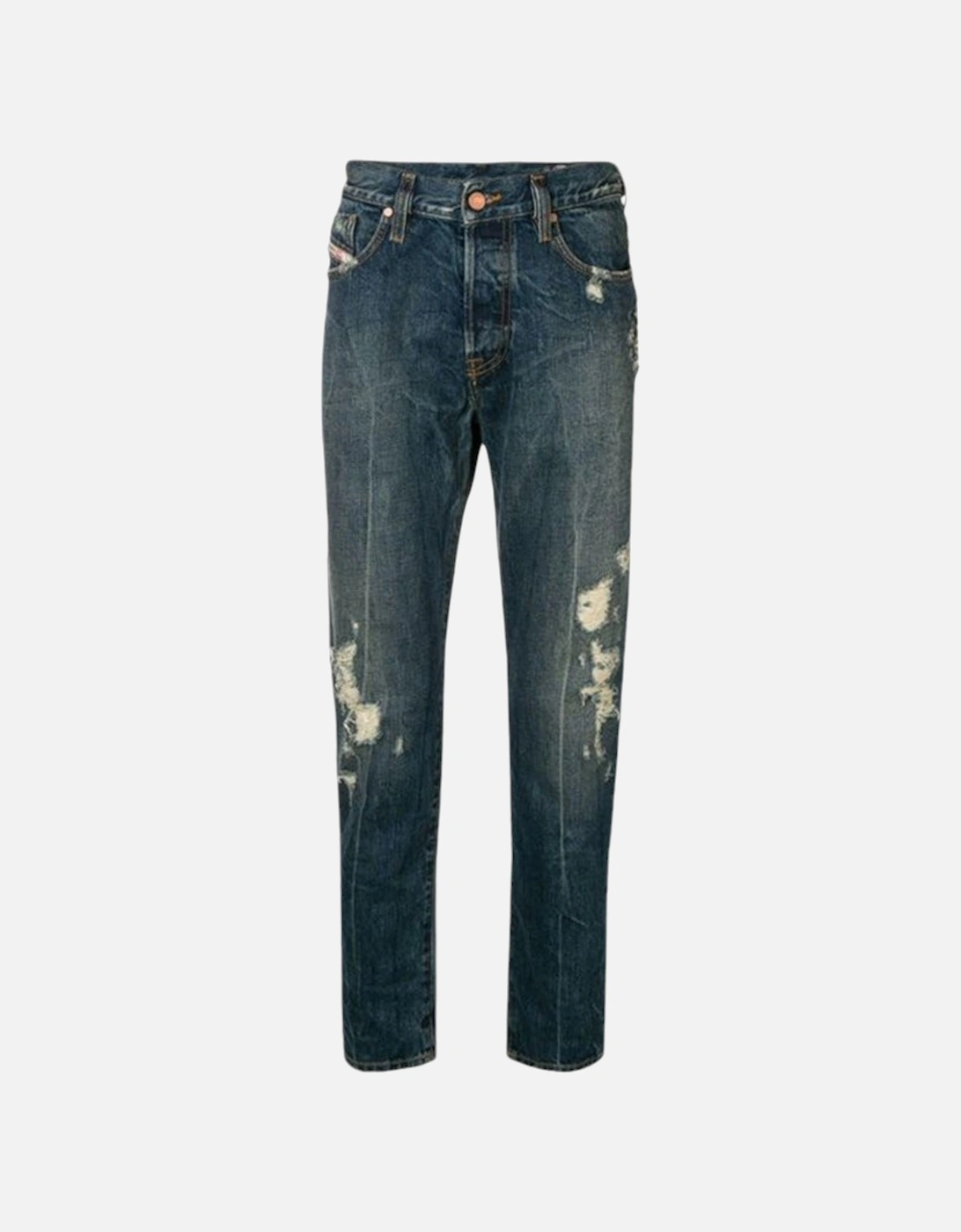 MHARKY 084ZM Mens Denim Jeans Distressed Slim Fit Skinny Made In Italy