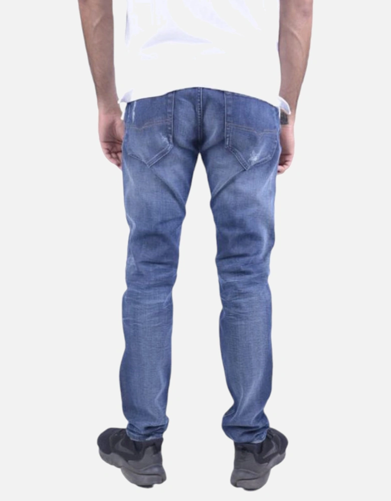 THAVAR XP R480R Mens Jeans Stretch Distress Pants Slim Fit Denim Trousers