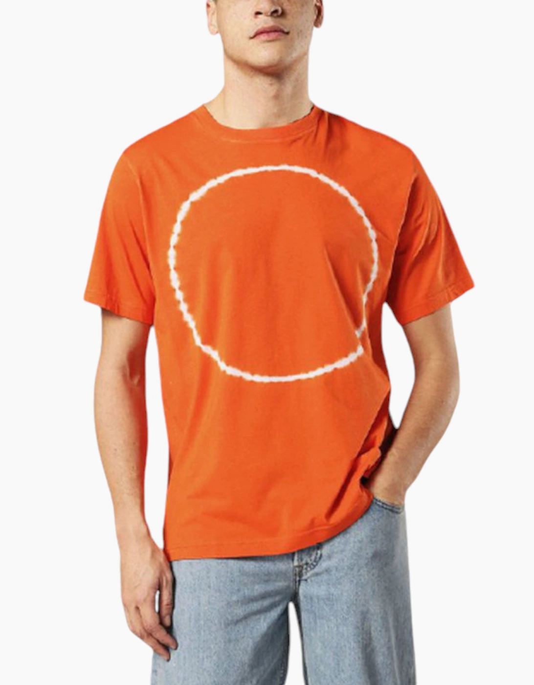 Diesel Men's DIESEL T CERECK Mens T Shirt Crew Neck Regular Fit Soft Cotton Summer Casual Tee - Orange