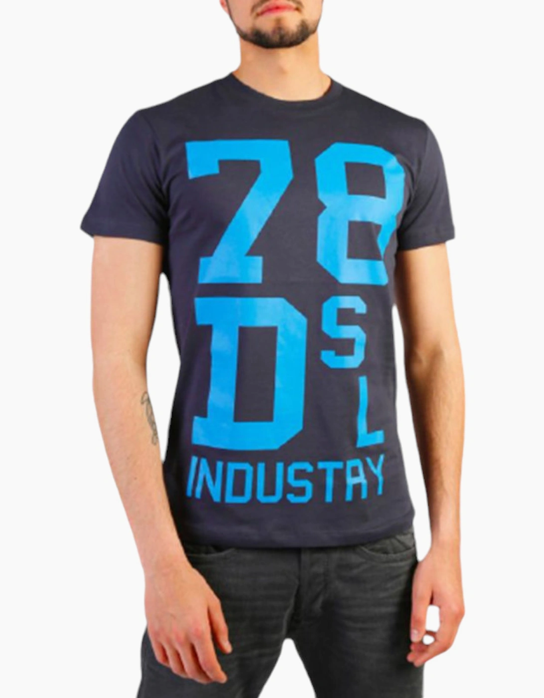 Diesel Men's Navy T Diego Nd T Shirt Short Sleeve Crew Neck Casual Summer Cotton Tees  38 M