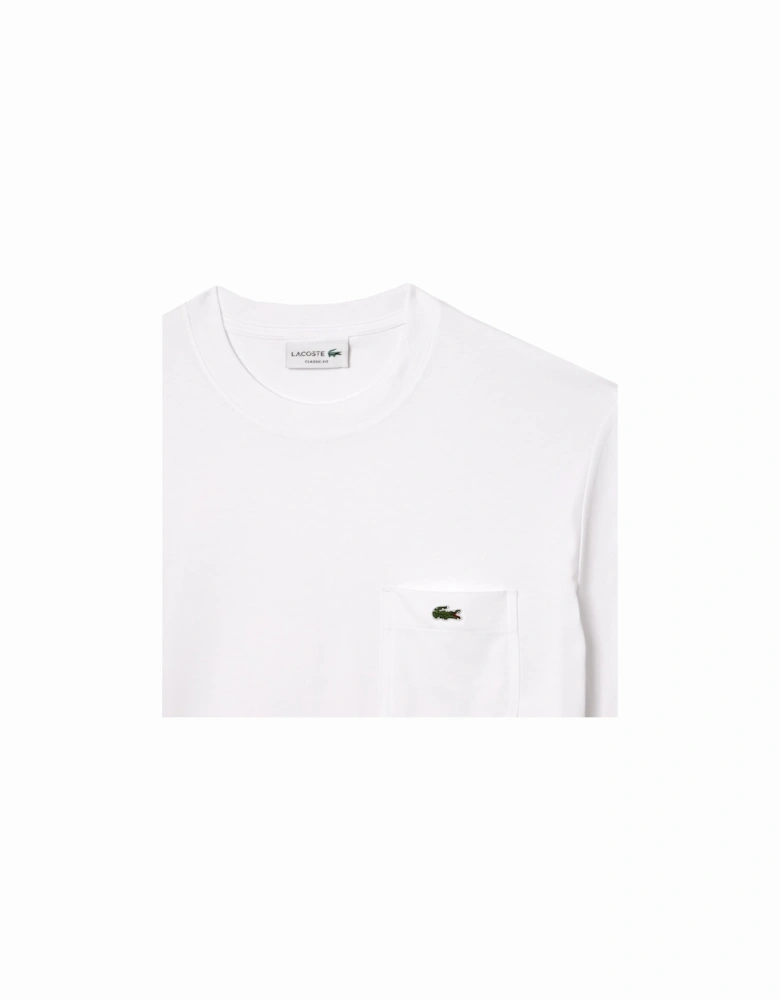 Chest Pocket Cotton T-Shirt White