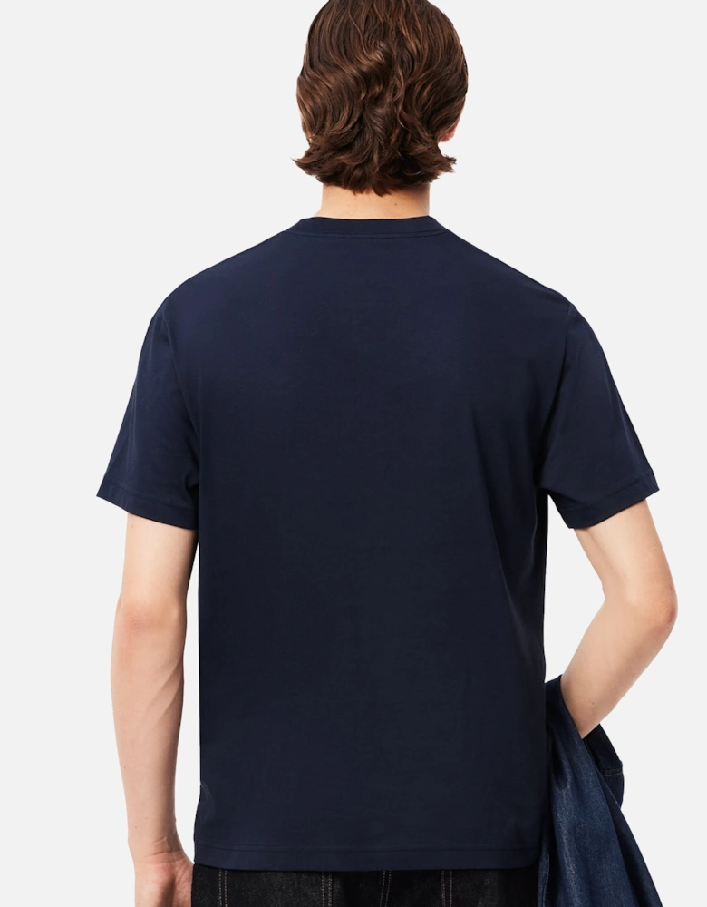 Chest Pocket Cotton T-Shirt Midnight Blue