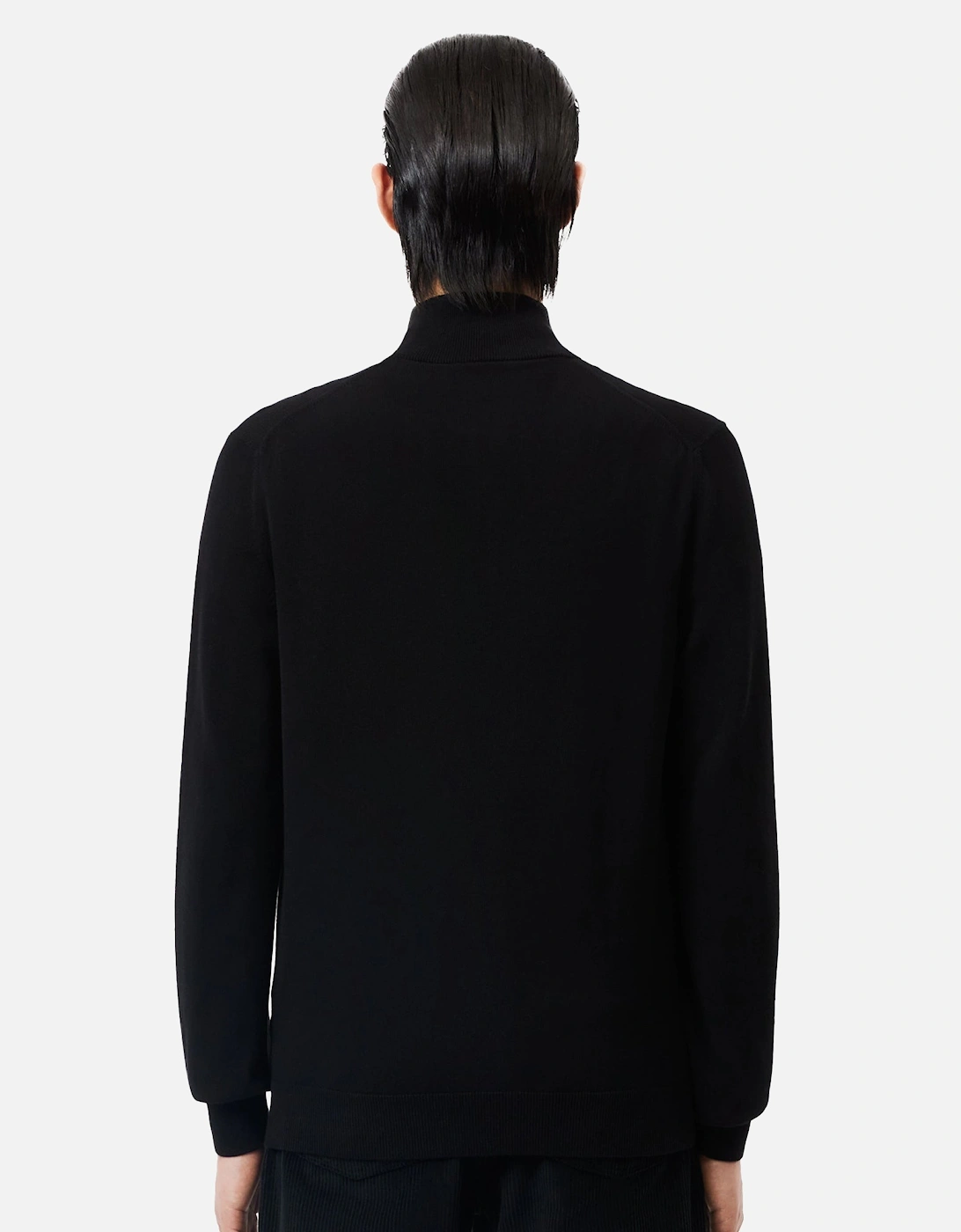 Quarter Zip Knit Sweater Black