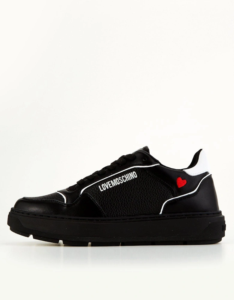 Logo Runner Trainers - Black