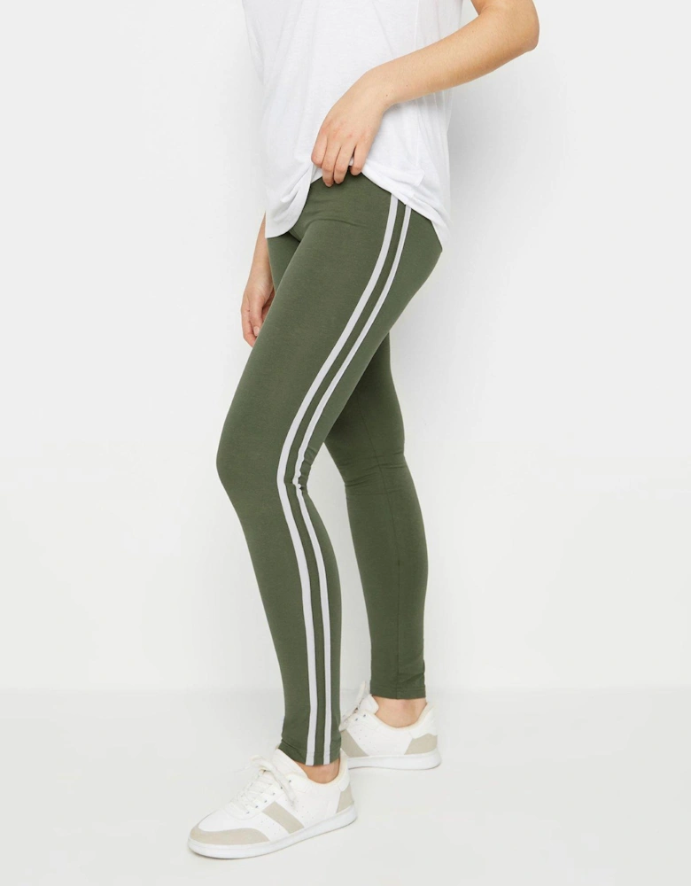 Tall Side Stripe Leggings - Green