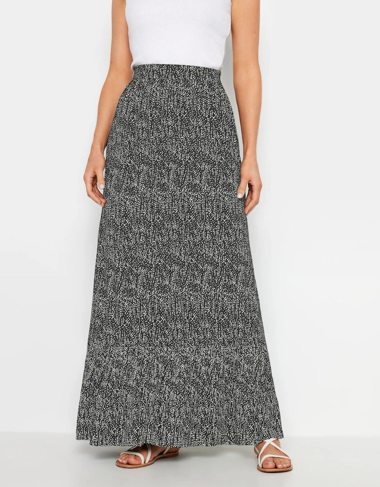 Tall Tiered Maxi Skirt With Pockets - Black