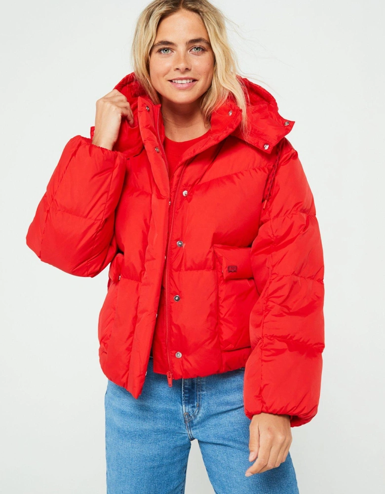 Western Bubble Jacket - Flame Scarlet