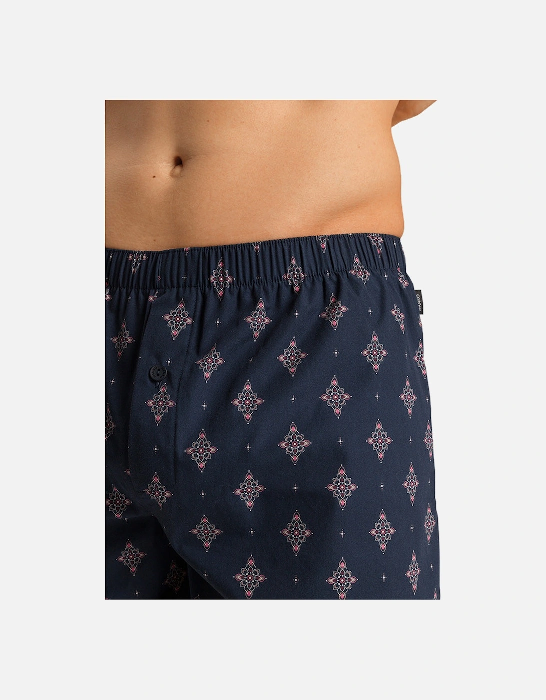 Fancy Woven Boxer Shorts, Dotted Ornament
