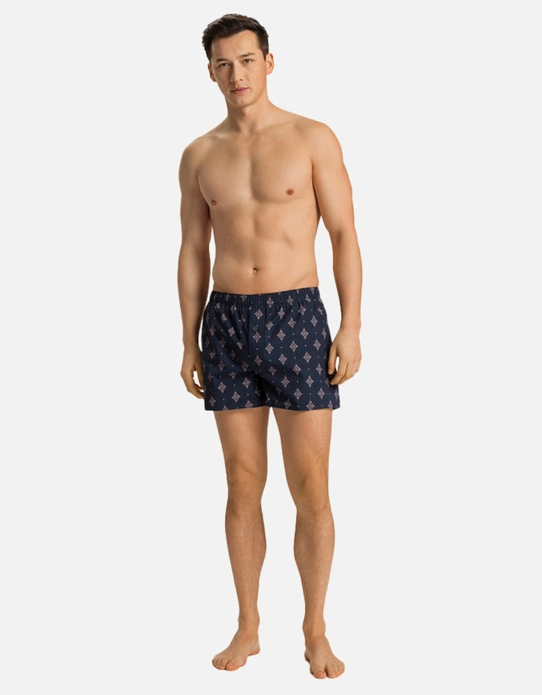 Fancy Woven Boxer Shorts, Dotted Ornament