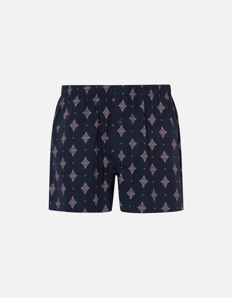 Fancy Woven Boxer Shorts, Dotted Ornament
