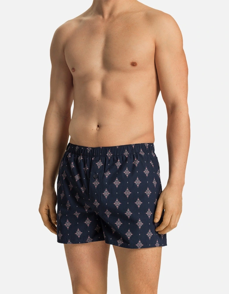 Fancy Woven Boxer Shorts, Dotted Ornament