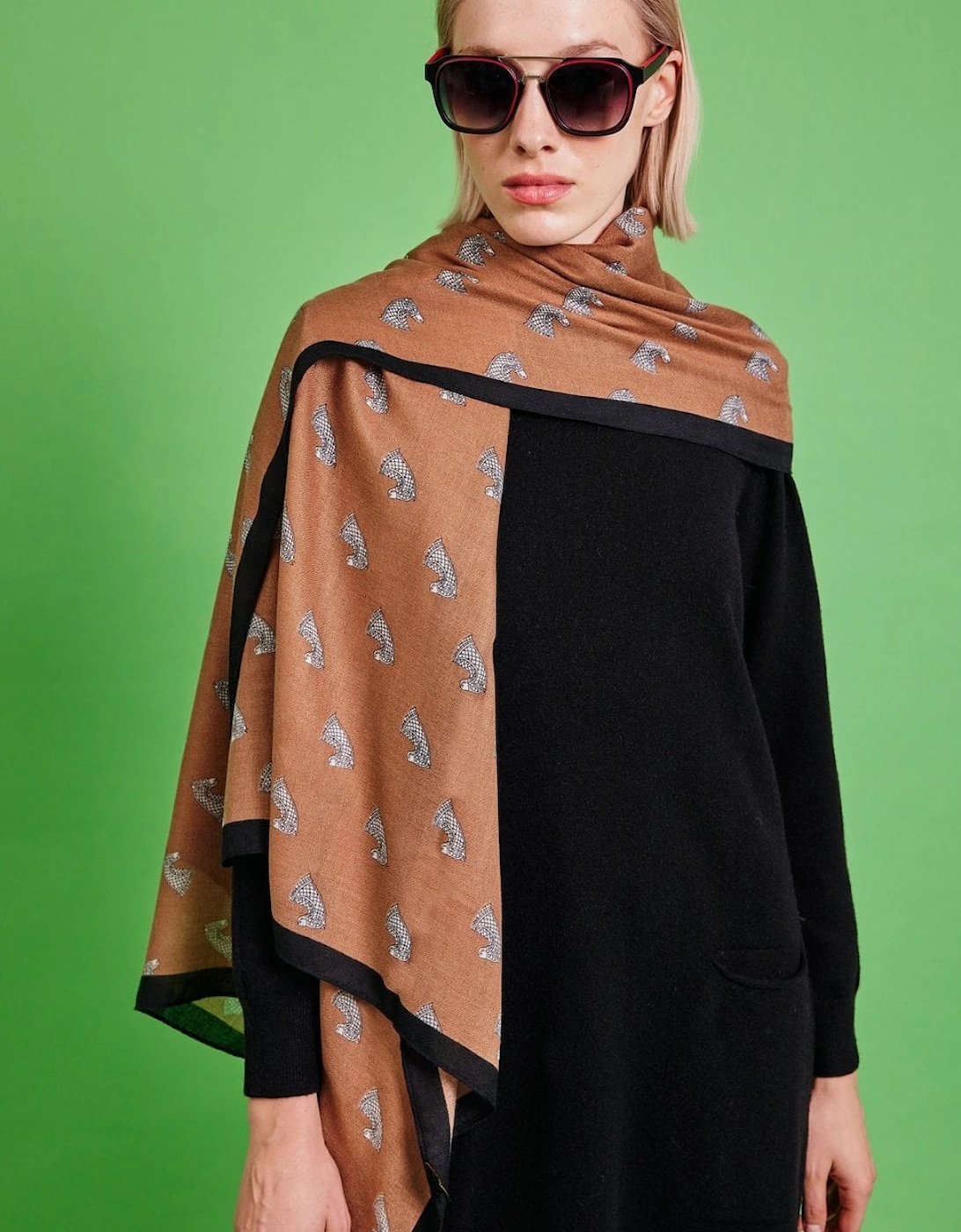 Cashmere and Silk Blend Multiway Wrap