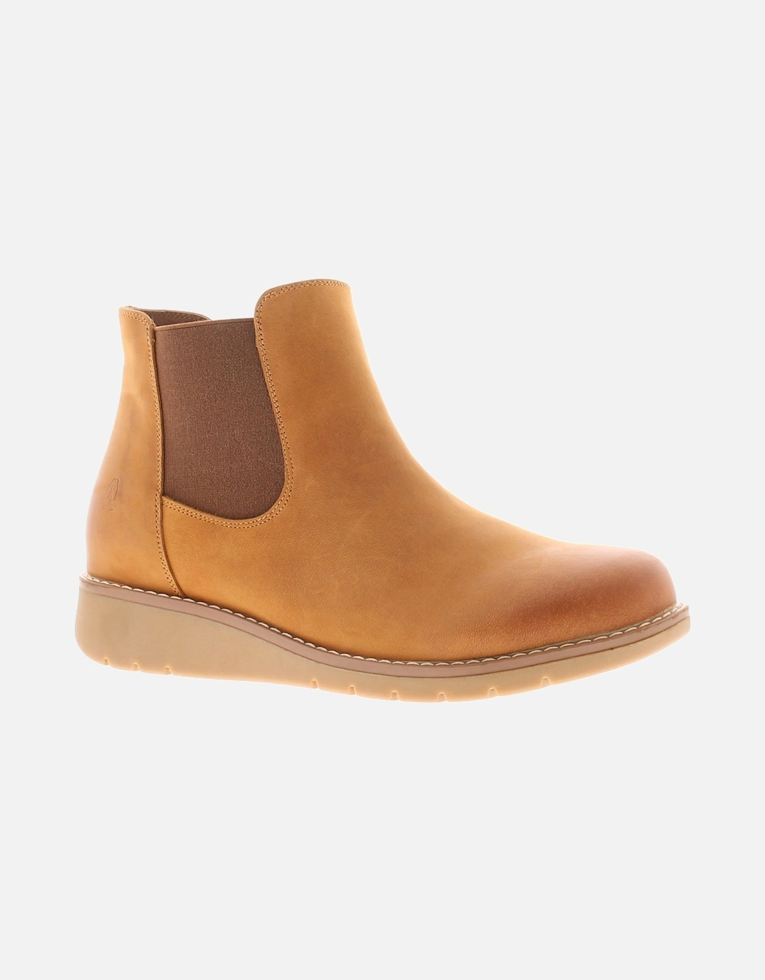 Womens Boots Ankle Chelsea Leonie Leather Slip On tan UK Size, 6 of 5
