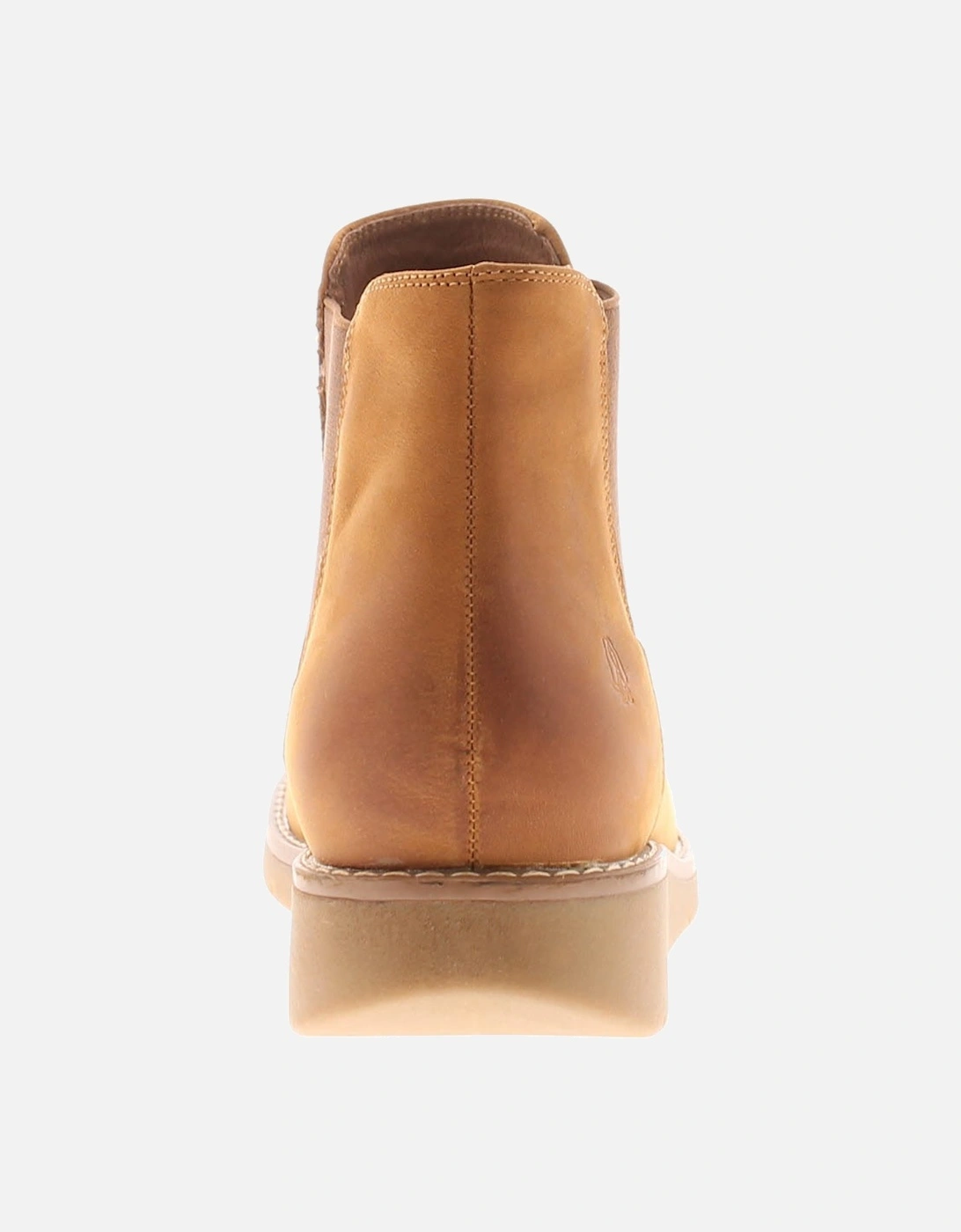 Womens Boots Ankle Chelsea Leonie Leather Slip On tan UK Size