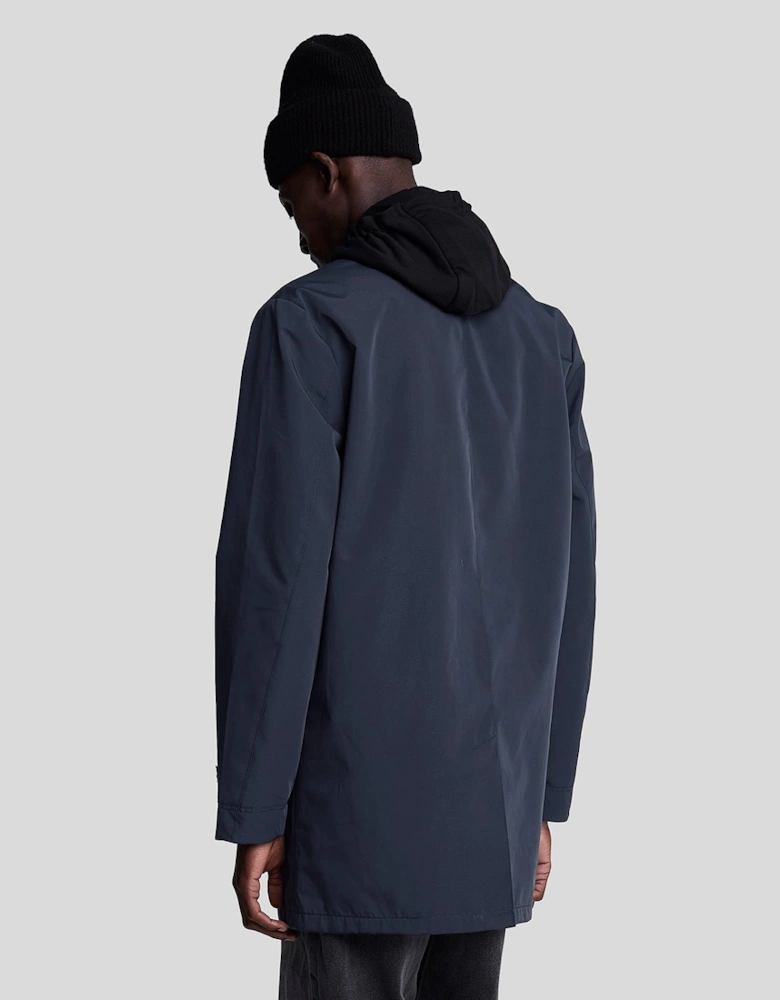 Tonal Eagle Mid-Length Car Coat