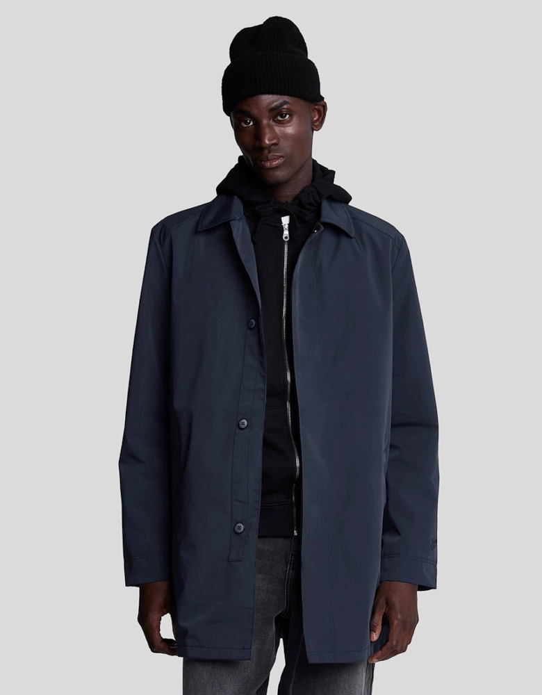 Tonal Eagle Mid-Length Car Coat