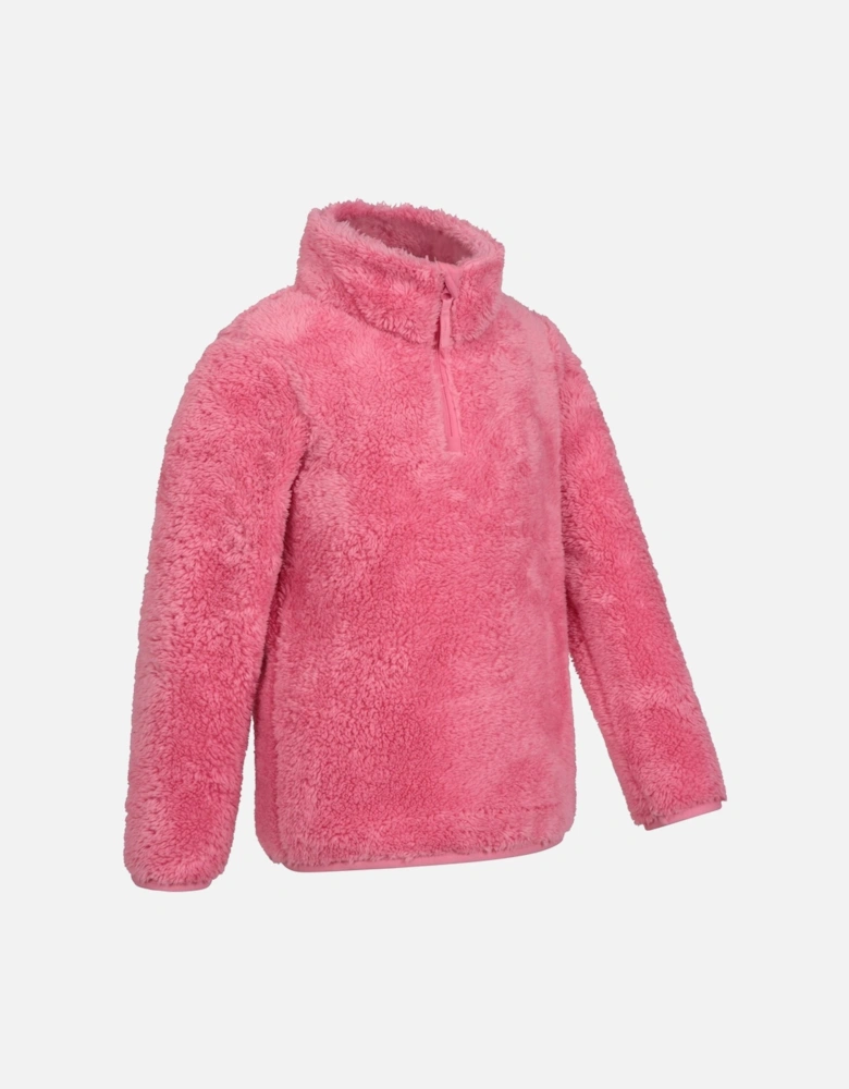 Childrens/Kids Teddy Half Zip Fleece Top