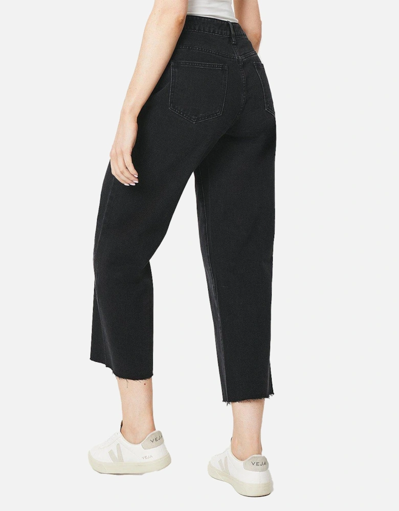 Womens/Ladies 7/8 Petite Wide Leg Jeans