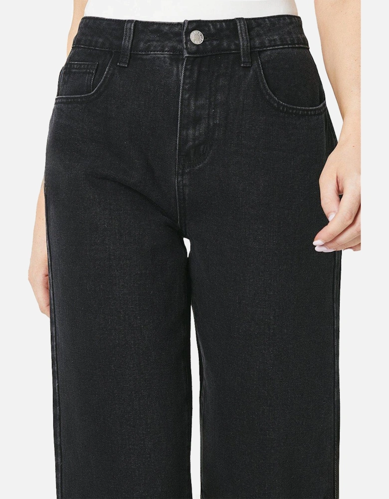 Womens/Ladies 7/8 Petite Wide Leg Jeans