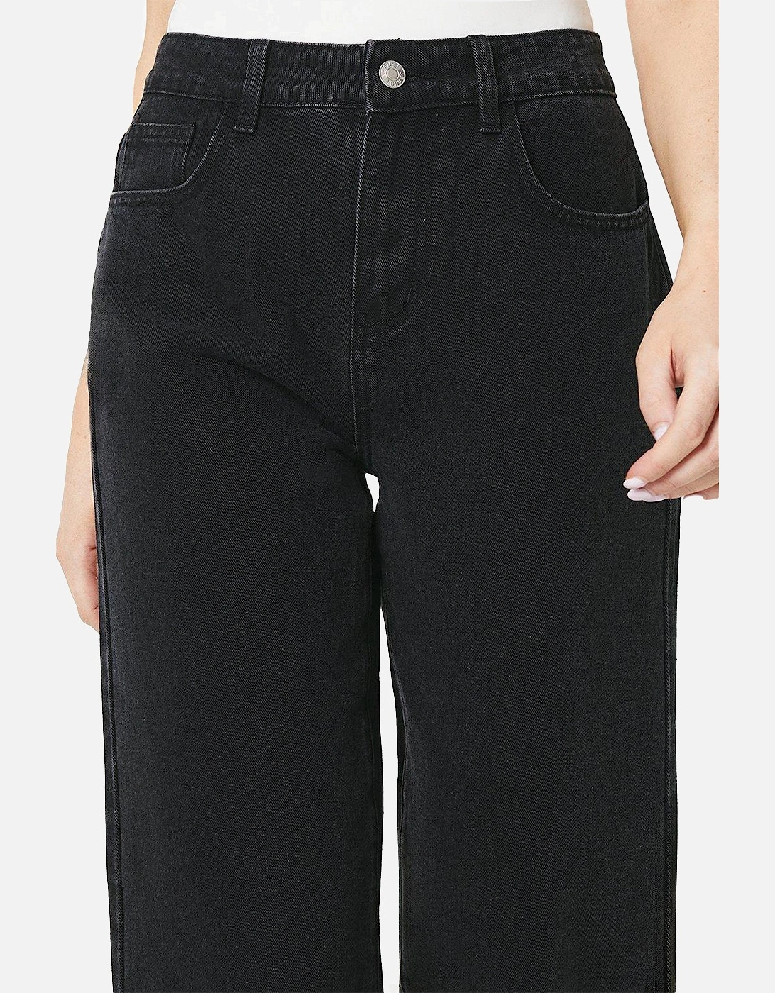 Womens/Ladies 7/8 Petite Wide Leg Jeans