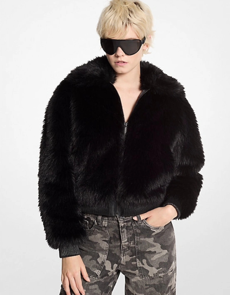 Faux Fur Bomber Jacket