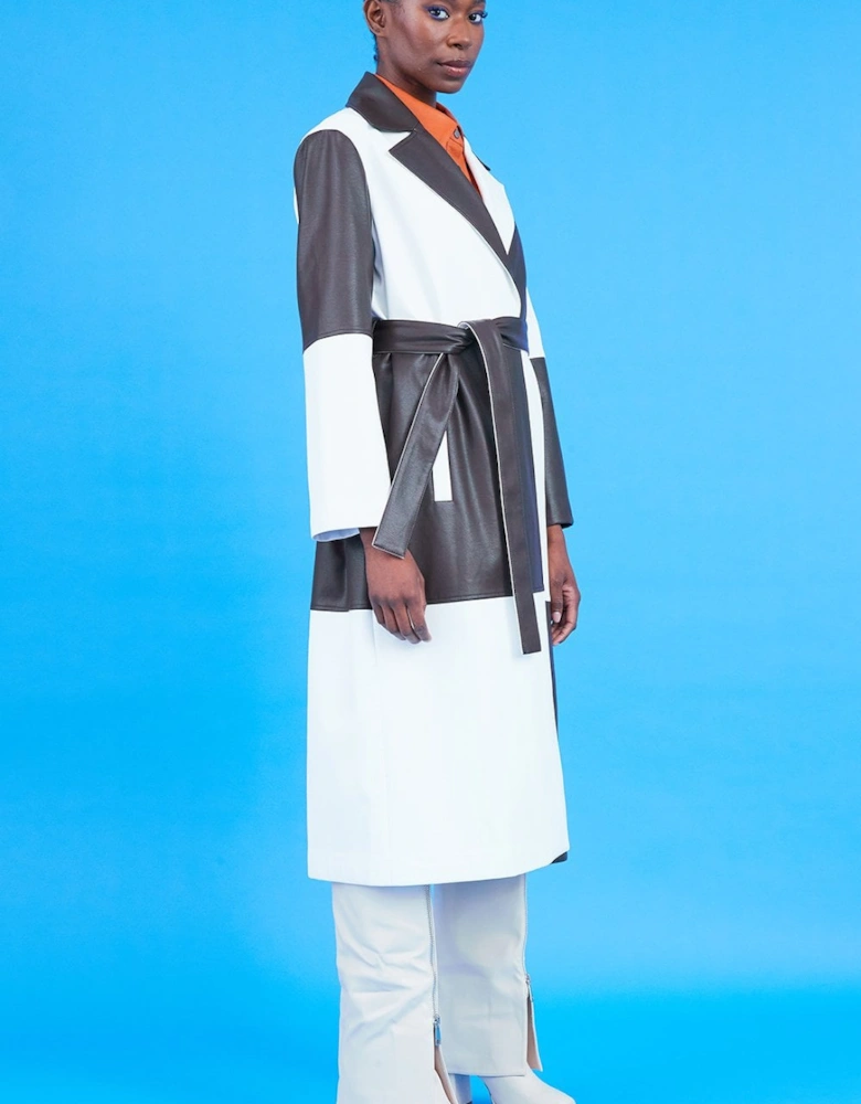 Patchwork Trench Coat