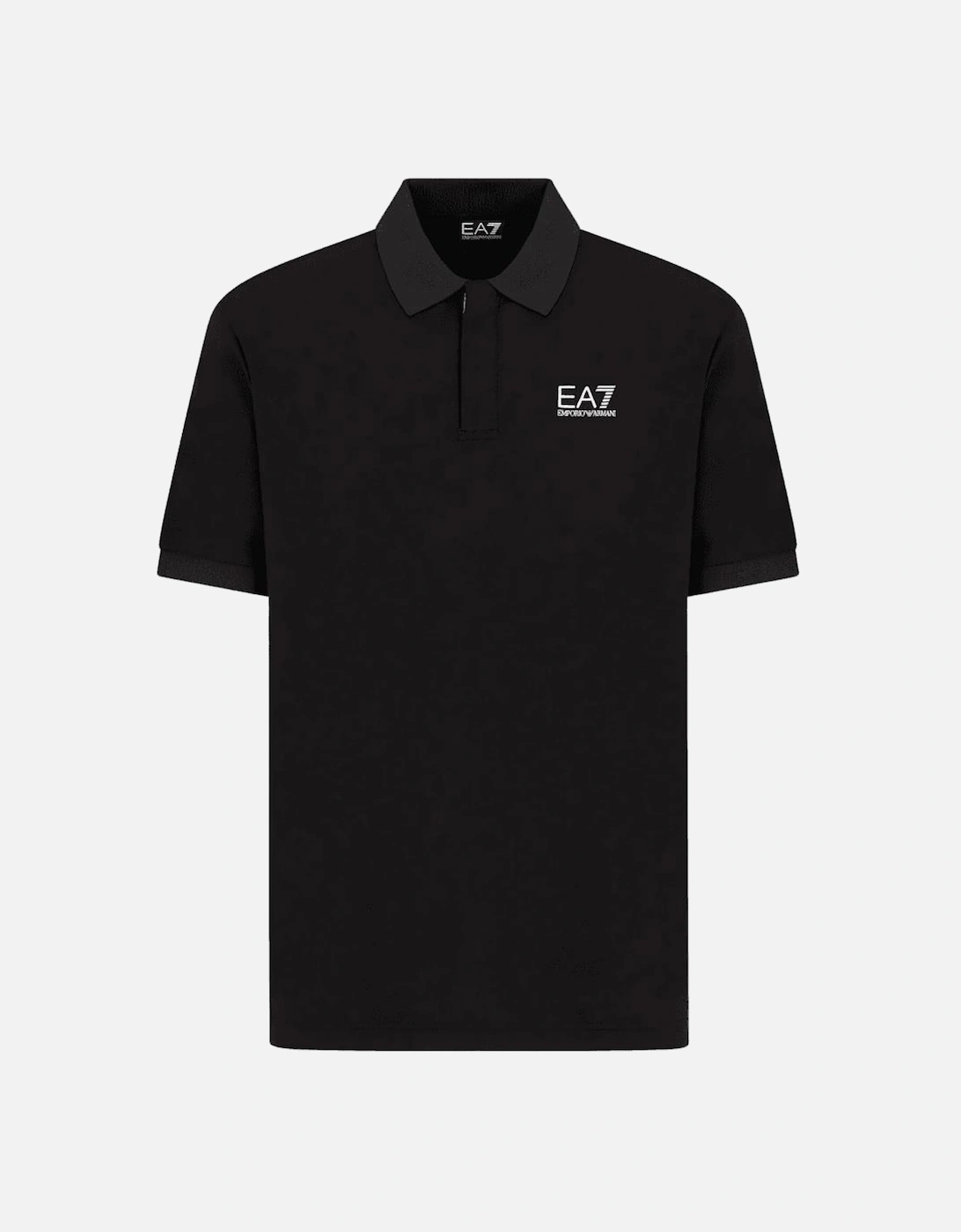 Luxury Cotton Stretch Black/Gold Zip Polo Shirt, 2 of 1