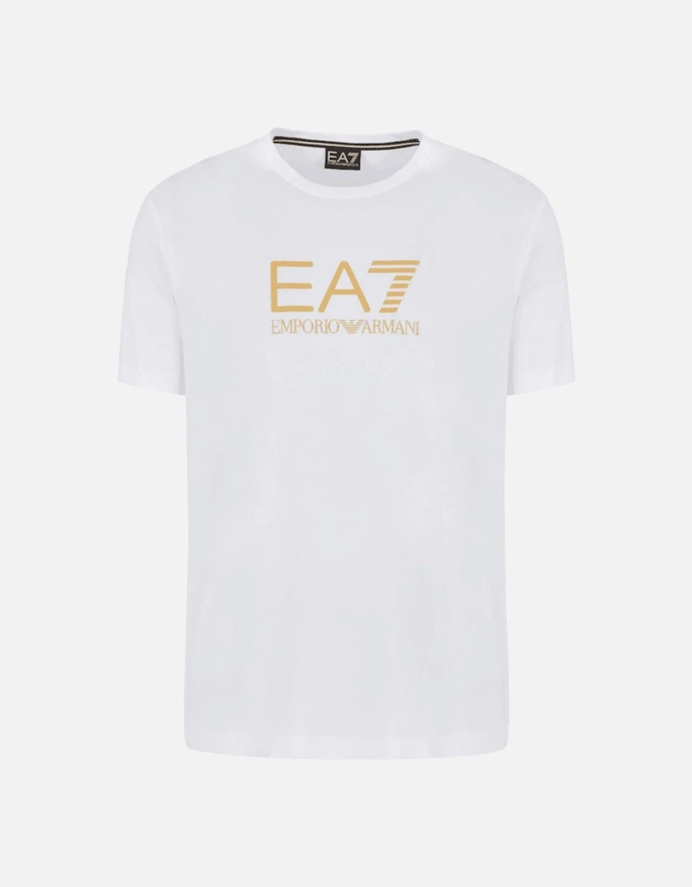 Gold Graphic Logo White T-Shirt