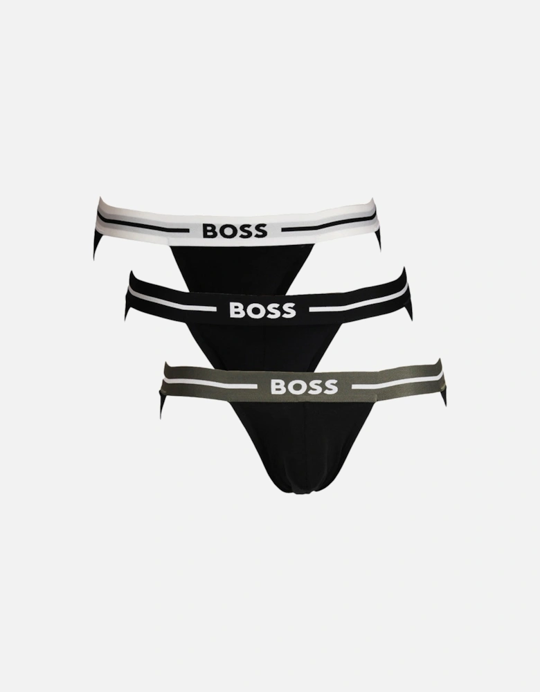 3-Pack Bold Jockstraps, Black